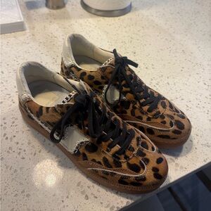 Dolce Vita Notice Stitch Sneakers Dk Leopard Calf Hair
